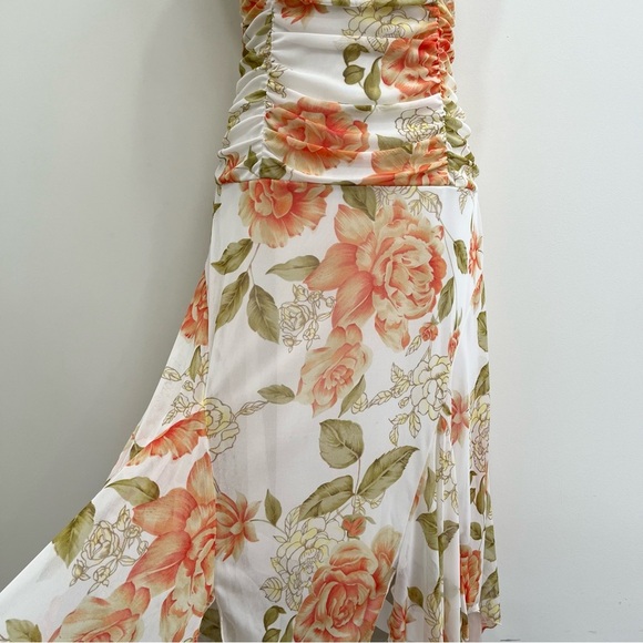 Vintage Y2K whimsical fairy asymmetrical hem drop waist midi dress empire waist - Picture 3 of 12